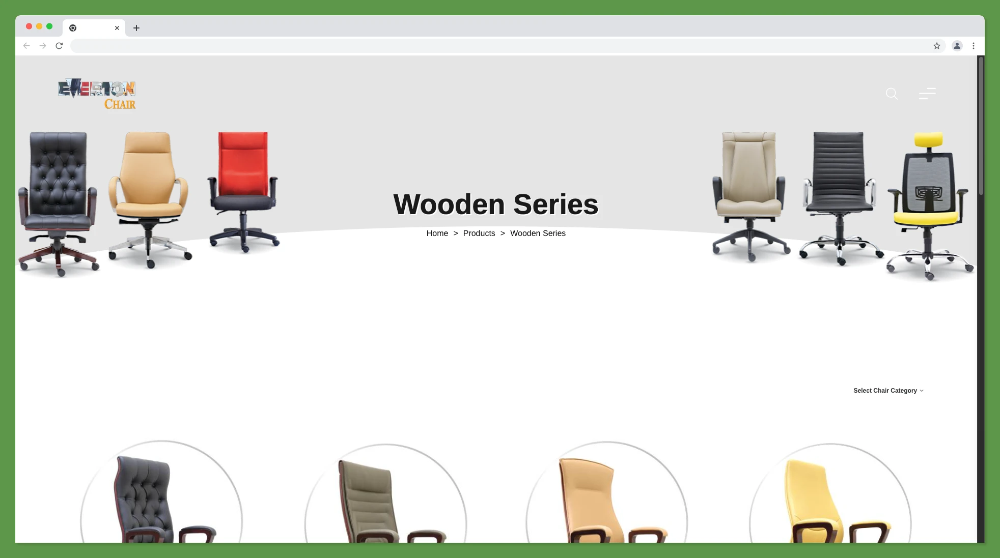 Everton Chair - Custom CMS Website