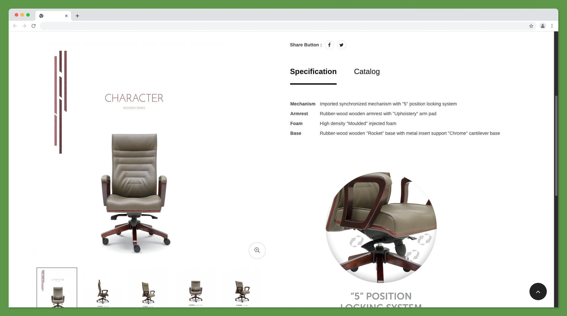 Everton Chair - Custom CMS Website